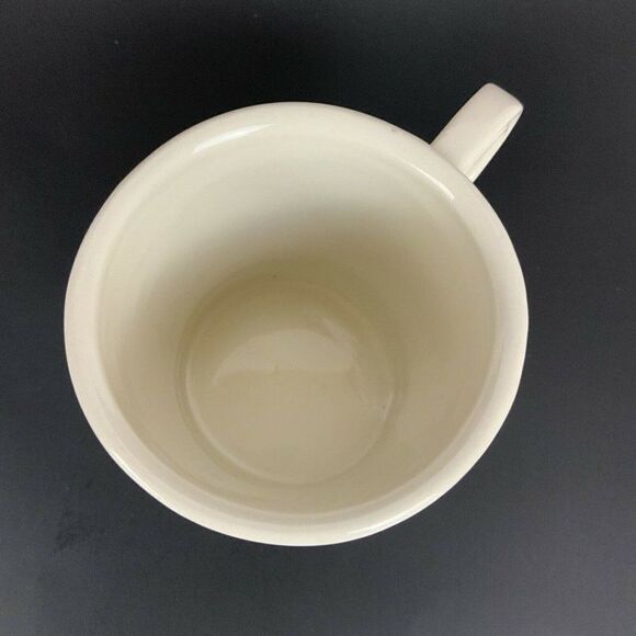 Anthropologie W Monogram Coffee Tea Mug Cup Ivory Black Shaving 12 fl oz - Picture 5 of 7